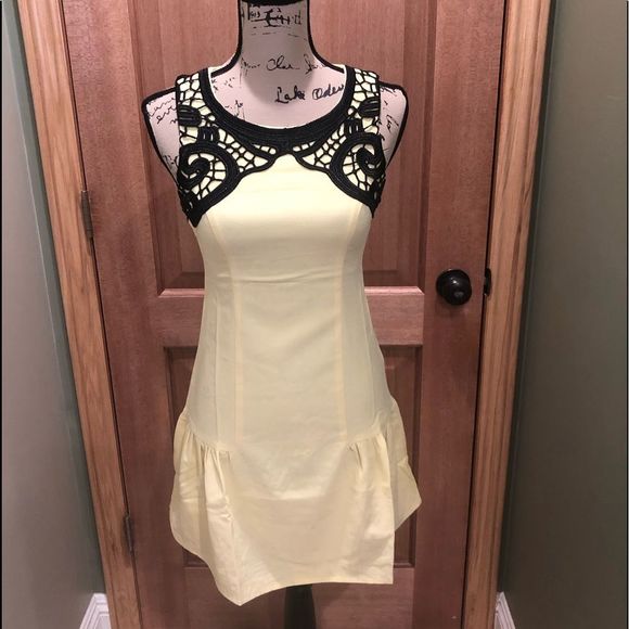 NWT Hot & Delicious Yellow/Black Vintage Dress -S - Picture 1 of 14